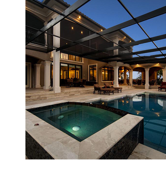 lanai at custom home